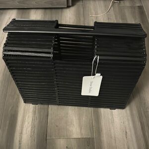 Chic Black Bamboo Tote